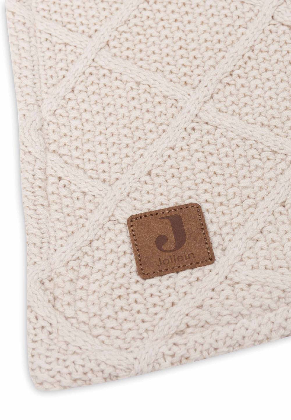 Jollein Decke Wiege 75x100cm Check Knit - Oatmeal/Teddy Fleece Rabatte dieses Monats