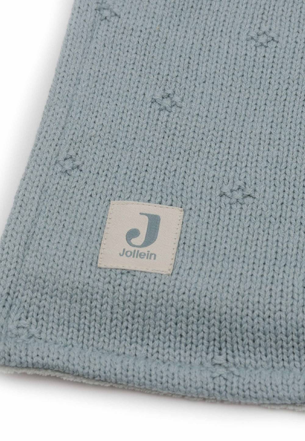 Jollein Decke Wiege 75x100cm Cosy Knit - Sea Green/Velvet 2025