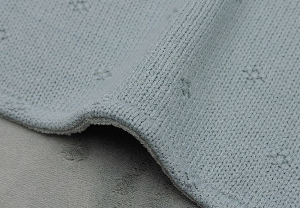 Jollein Decke Wiege 75x100cm Cosy Knit - Sea Green/Velvet 2025