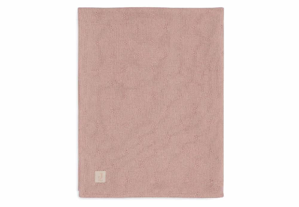 Jollein Decke Wiege 75x100cm Cosy Knit - Wild Rose/Velvet