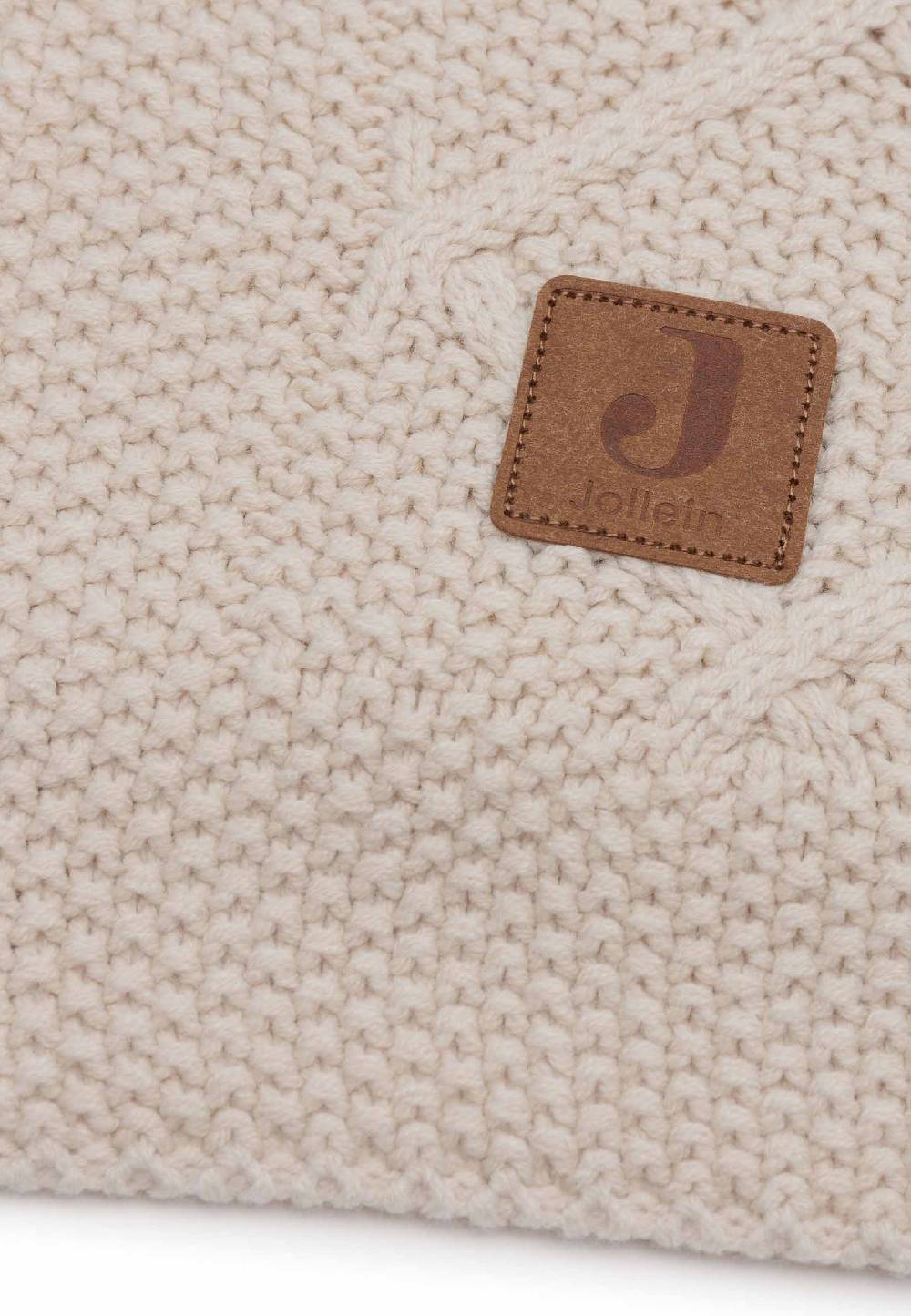 Jollein Decke Gitterbett 100x150cm Check Knit - Oatmeal Verkauf