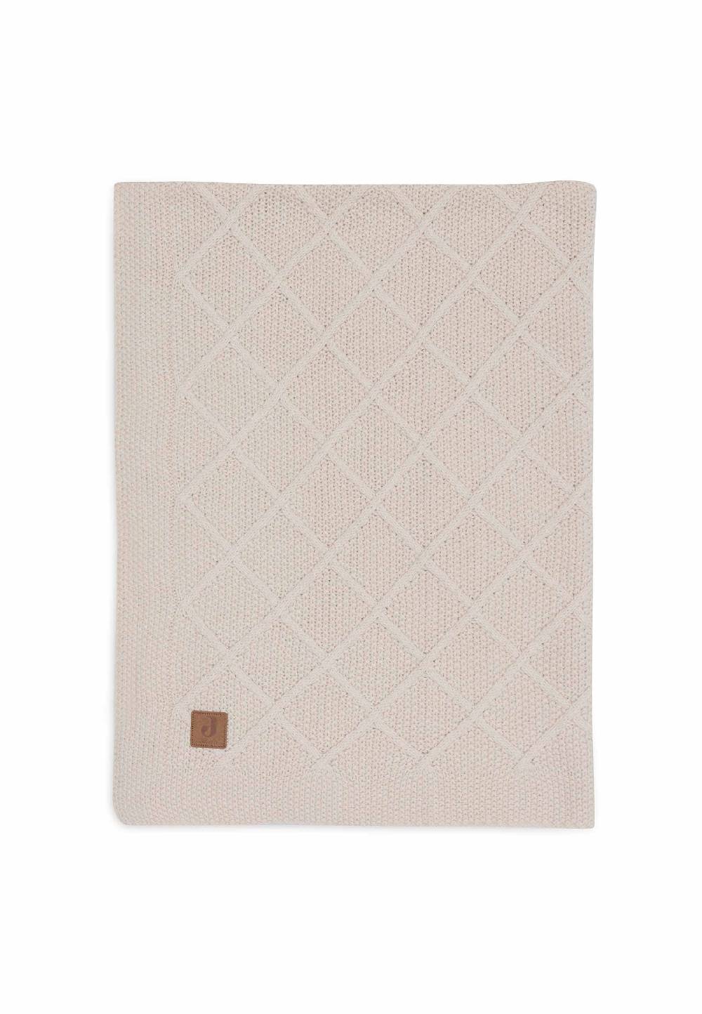 Jollein Decke Gitterbett 100x150cm Check Knit - Oatmeal Verkauf