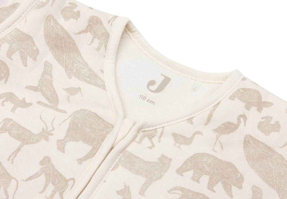 Jollein Schlafsack mit Abnehmbaren Ärmeln 110cm Animals Nougat Blitzangebot
