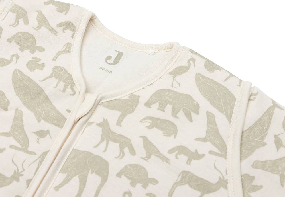 Jollein Schlafsack mit Abnehmbaren Ärmeln 90cm Animals Olive Green Riesige Ersparnisse