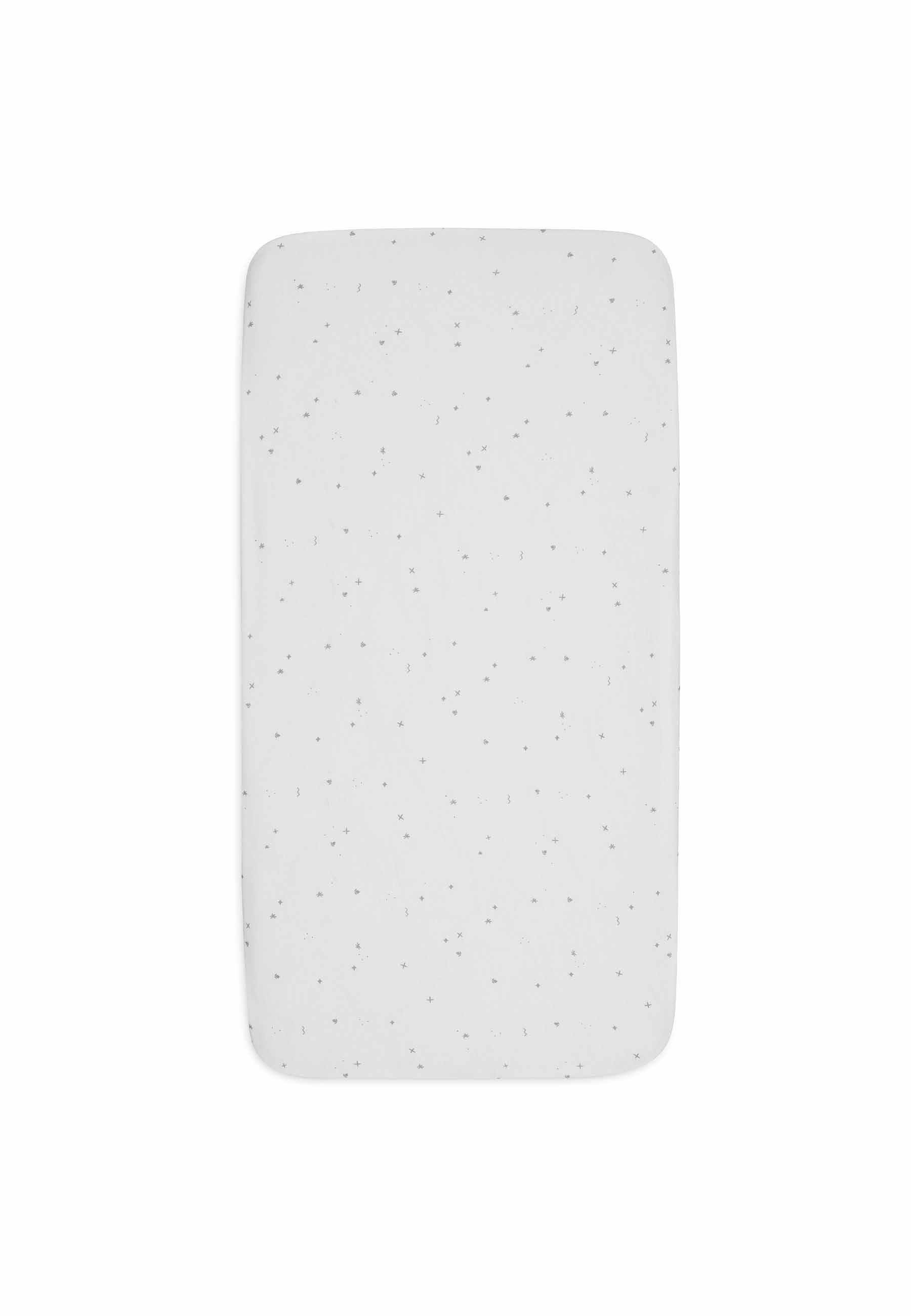 Jollein Spannbettlaken Jersey 70/75x140/150cm Twinkling - Sea Green Sonderangebot der Fabrik
