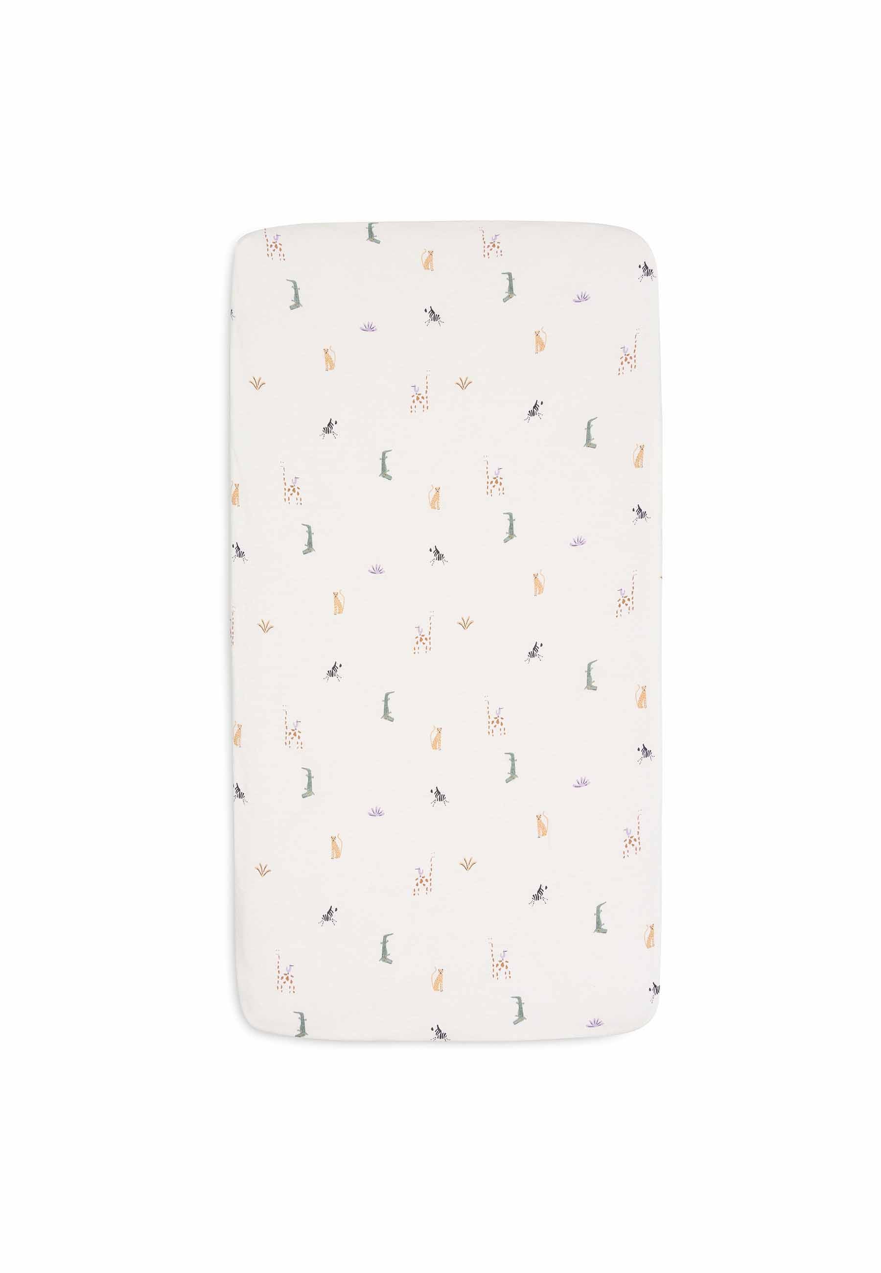 Jollein Spannbettlaken Jersey 60x120cm - Jungle Jambo 50% Rabatt mit kostenlosem Versand