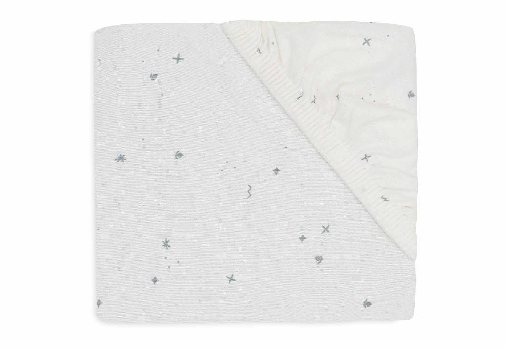 Jollein Spannbettlaken Jersey 40/50x80/90cm Twinkling - Sea Green Fabrikladen