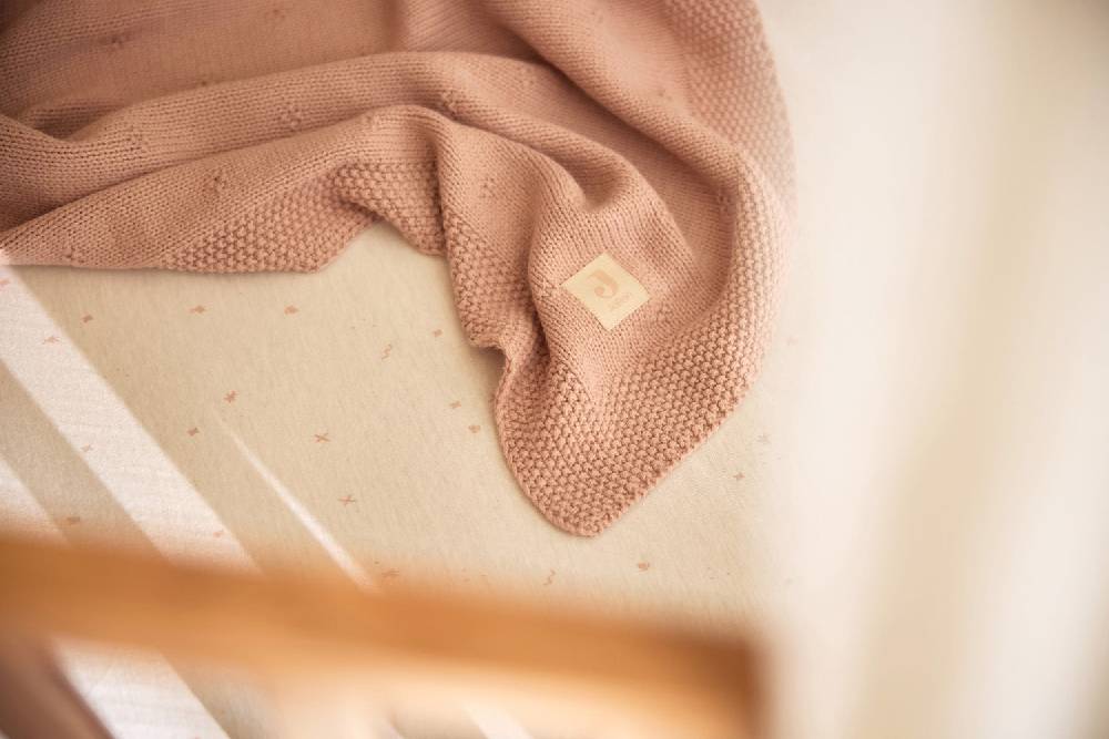 Jollein Spannbettlaken Jersey 40/50x80/90cm Twinkling - Wild Rose Begrenzt auf 3 Tage