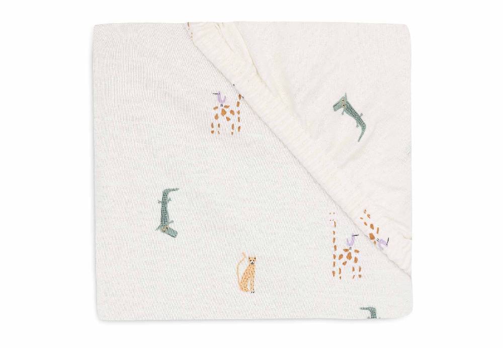 Jollein Spannbettlaken Jersey 40/50x80/90cm - Jungle Jambo
