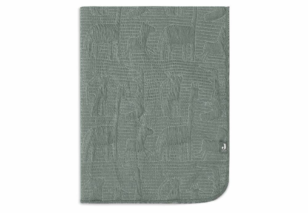 Jollein Decke Kinderbett 100x150cm Jungle Jambo - Ash Green/Laurel zollfrei