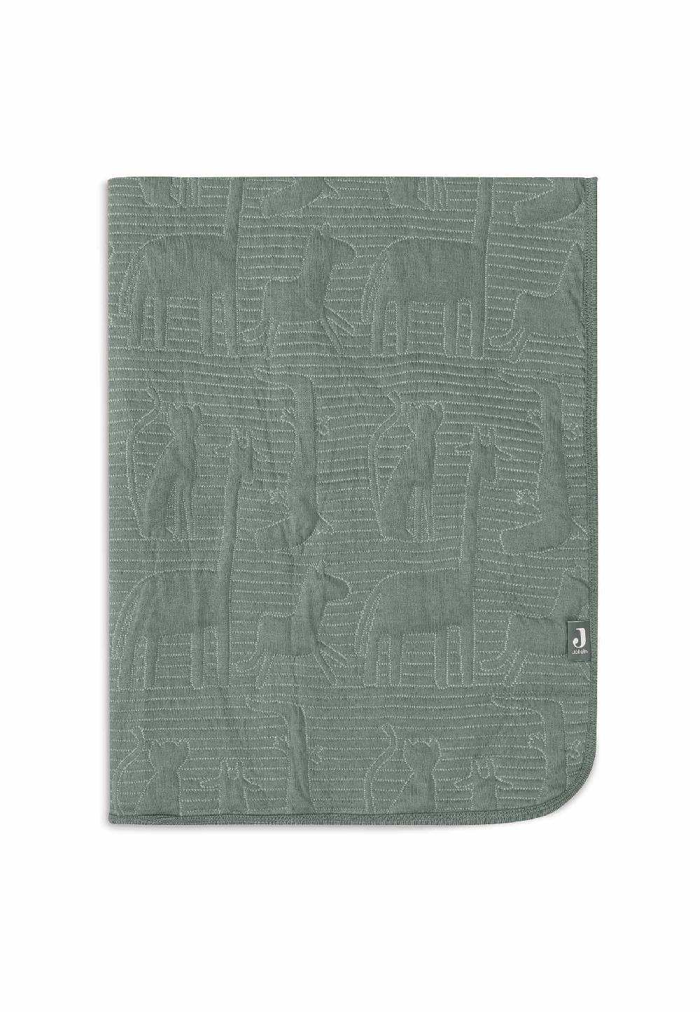 Jollein Decke Kinderbett 100x150cm Jungle Jambo - Ash Green/Laurel zollfrei