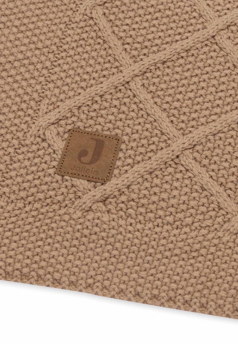 Jollein Decke Wiege 75x100cm Check Knit - Biscuit Online