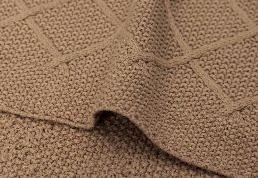 Jollein Decke Wiege 75x100cm Check Knit - Biscuit Online
