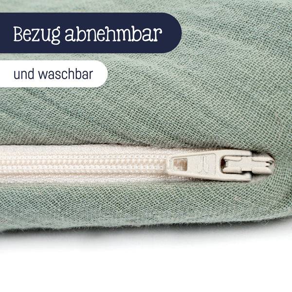 Julius Zöllner Stillkissen aus Baumwollmusselin, grün Clearance-Verkauf