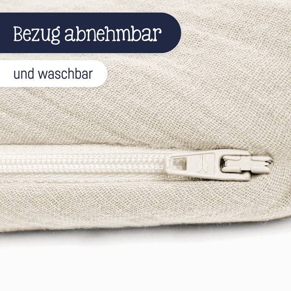 Julius Zöllner Stillkissen aus Baumwollmusselin, sand Fabrikladen