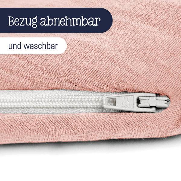 Julius Zöllner Stillkissen aus Baumwollmusselin, dusty rose Angebote