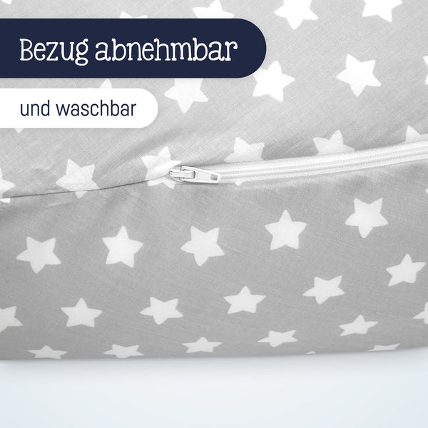 Julius Zöllner Stillkissen, Sterne grau im Angebot