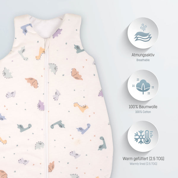 Julius Zöllner Jersey Schlafsack - Little Dinos Riesige Ersparnisse
