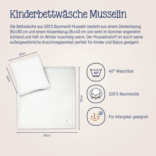 Julius Zöllner Bettwäsche aus Baumwollmusselin, Ivory Fabrikverkauf
