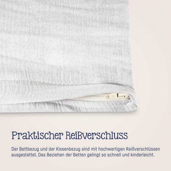 Julius Zöllner Bettwäsche aus Baumwollmusselin, Ivory Fabrikverkauf