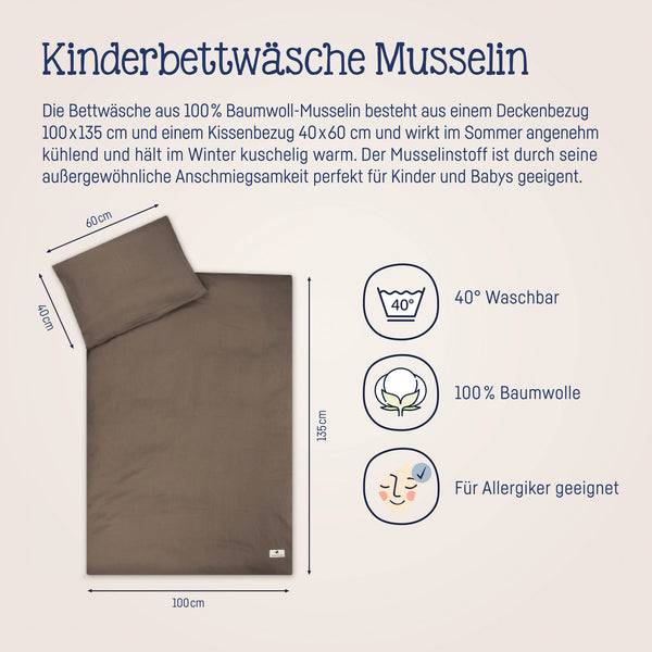 Julius Zöllner Bettwäsche aus Baumwollmusselin, Nougat Meist gekauft