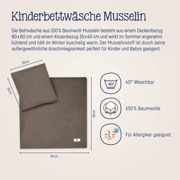 Julius Zöllner Bettwäsche aus Baumwollmusselin, Nougat Meist gekauft