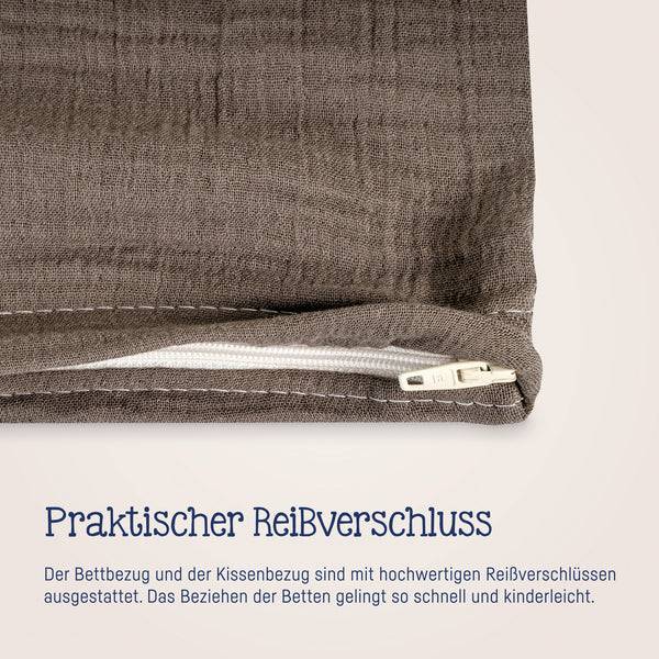 Julius Zöllner Bettwäsche aus Baumwollmusselin, Nougat Meist gekauft