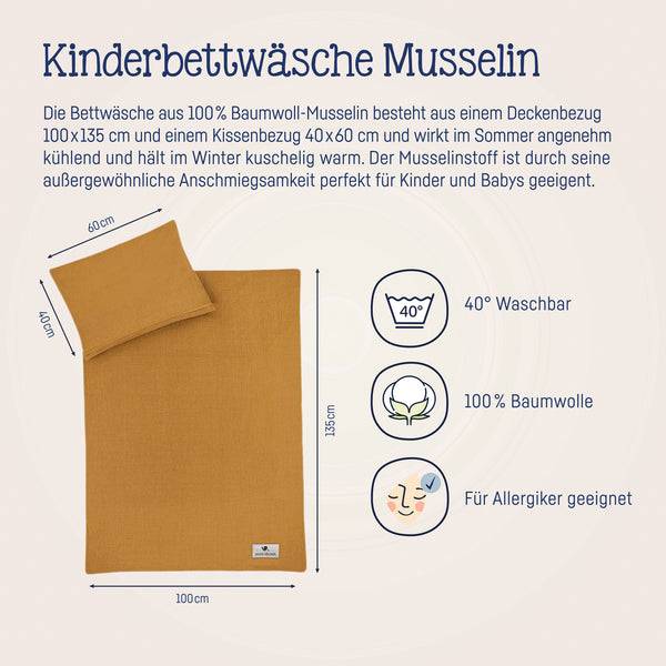 Julius Zöllner Bettwäsche aus Baumwollmusselin, Zimt Limitierter Zeitrabatt