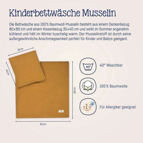 Julius Zöllner Bettwäsche aus Baumwollmusselin, Zimt Limitierter Zeitrabatt