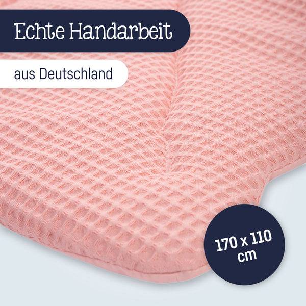 Julius Zöllner Krabbeldecke Blatt, Waffelpiqué Blush Preisnachlass