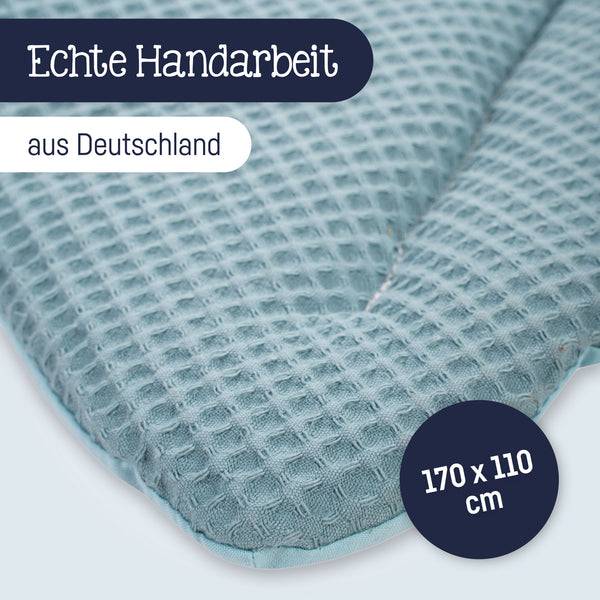 Julius Zöllner Krabbeldecke Blatt, Waffelpiqué Greenery Saisonschlussverkauf