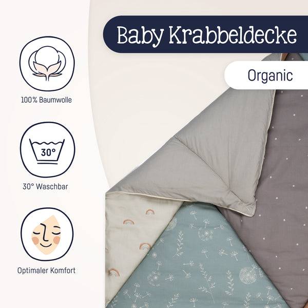 Julius Zöllner Krabbeldecke Organic, Patchwork Osterangebot