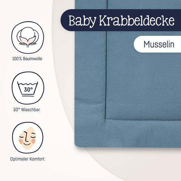 Julius Zöllner Krabbeldecke, blau Valentinstagsangebot