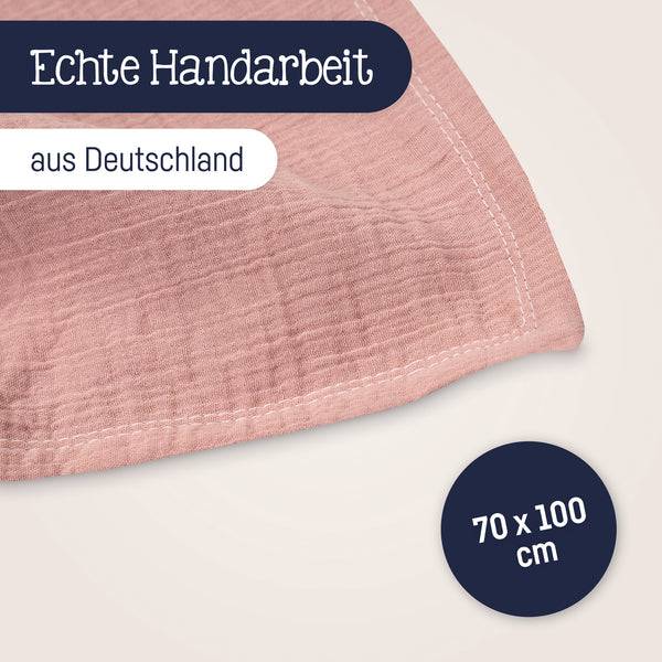 Julius Zöllner Kuscheldecke aus Baumwollmusselin, Dusty Rose Versandkostenfrei