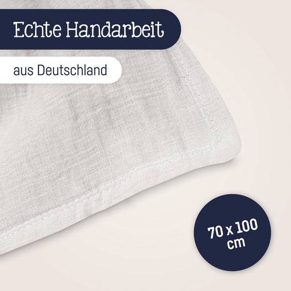 Julius Zöllner Kuscheldecke aus Baumwollmusselin, ivory Begrenztes Angebot
