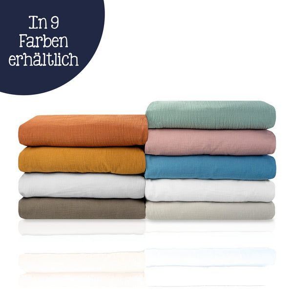 Julius Zöllner Kuscheldecke aus Baumwollmusselin, nougat Online Shopping