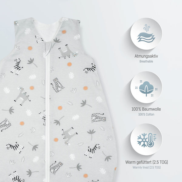 Julius Zöllner Jersey Schlafsack - Savanne Grau Valentinstagsangebot