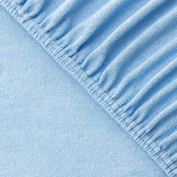 Julius Zöllner Fottee Spannbettlaken für Babymatratzen 60x120 bis 70x140cm, Hellblau Blitzangebot