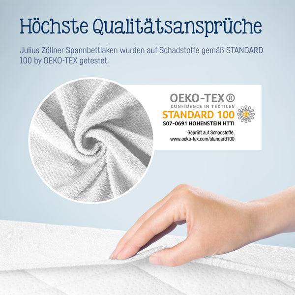 Julius Zöllner Fottee Spannbettlaken für Babymatratzen 60x120 bis 70x140cm, Weiß Neuheiten
