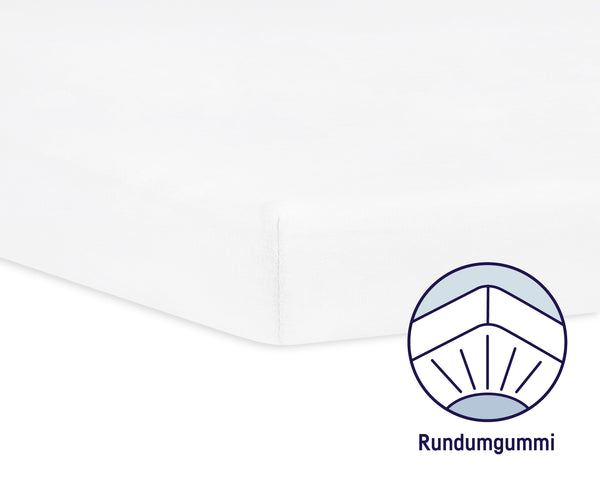 Julius Zöllner Jersey Spannbettlaken für das Beistellbettchen 50x100cm, Weiß Neuheiten