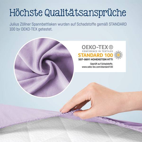 Julius Zöllner Jersey Spannbettlaken für Wiegen & Stubenwagenmatratzen 90x 40 cm, Flieder Tägliche Deals