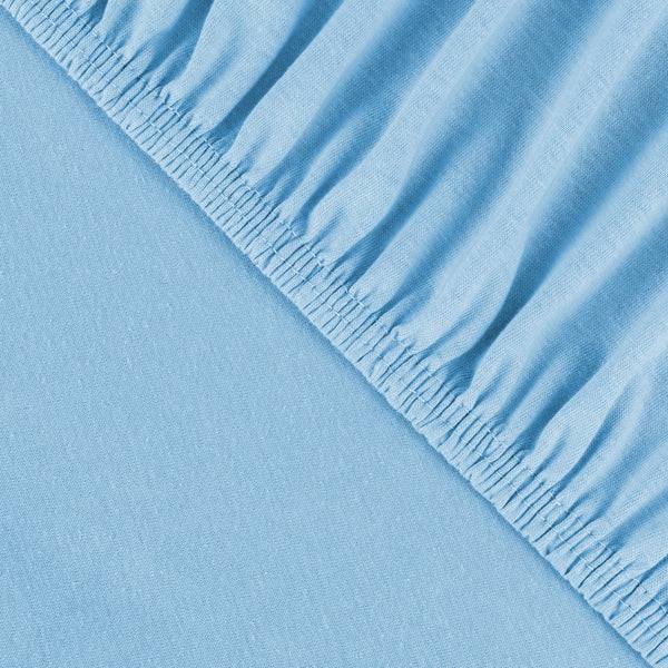 Julius Zöllner Jersey Spannbettlaken für Wiegen & Stubenwagenmatratzen 90x 40 cm, Hellblau Sonderangebote