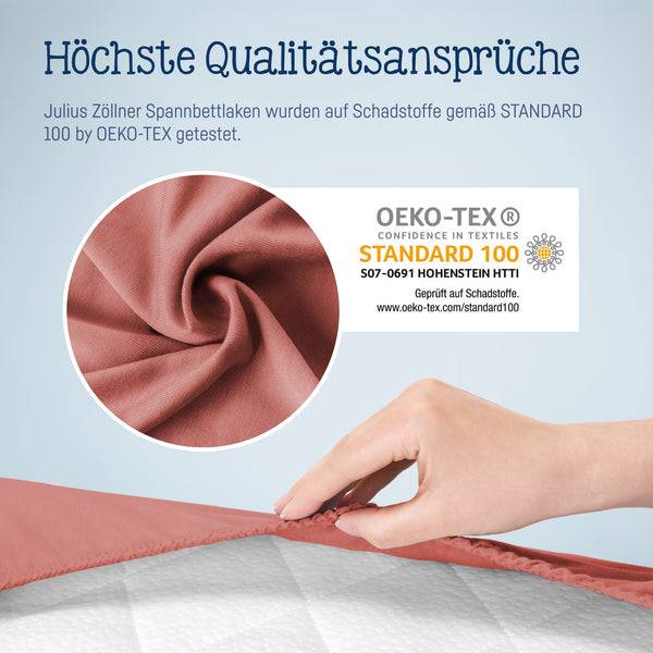 Julius Zöllner Jersey Spannbettlaken für Wiegen & Stubenwagenmatratzen 90x 40 cm, Terra Wochenangebot