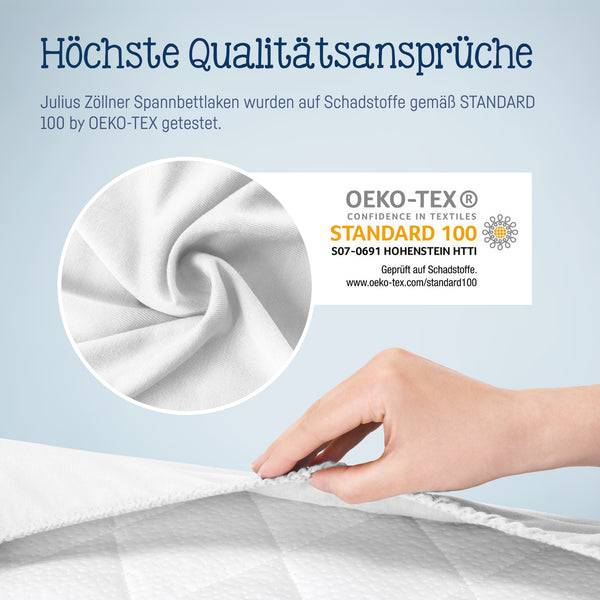 Julius Zöllner Jersey Spannbettlaken für Wiegen & Stubenwagenmatratzen 90x 40 cm, Weiß Kostenlose Rückgabe