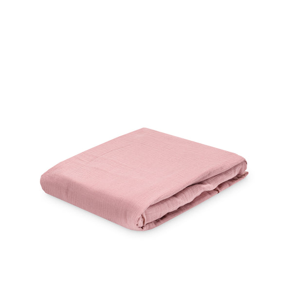 Julius Zöllner Musselin Spannbettlaken, Dusty Rose