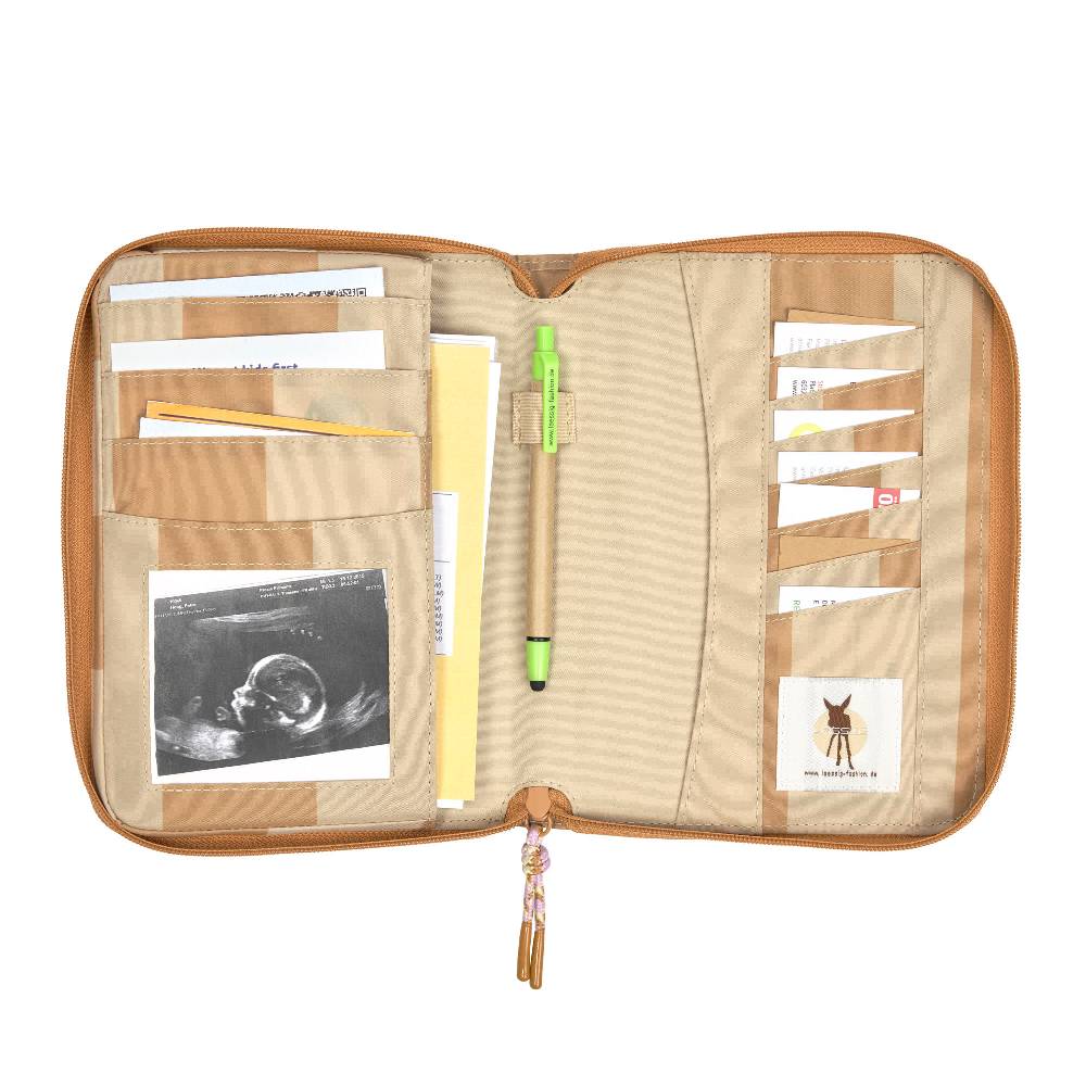 Lässig Mutterpasshülle - Dokumentenmappe, Kamel Beige Kauf eins, bekomm eins gratis