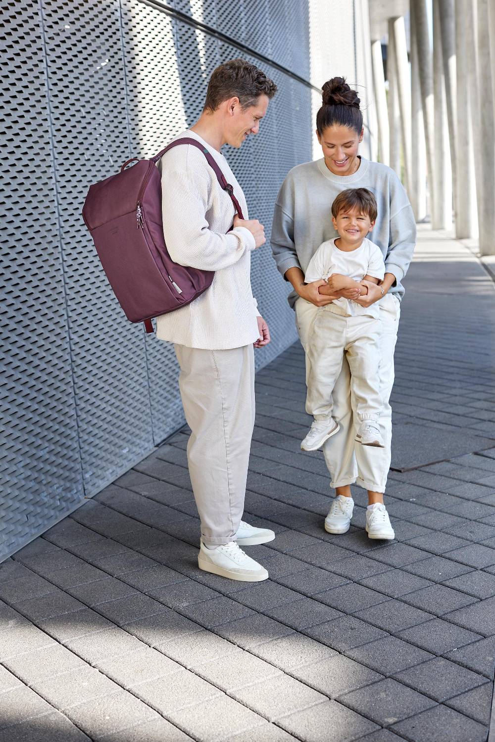 Lässig Wickelrucksack - Slender Up Backpack, Tiefrot Super Sparpreis