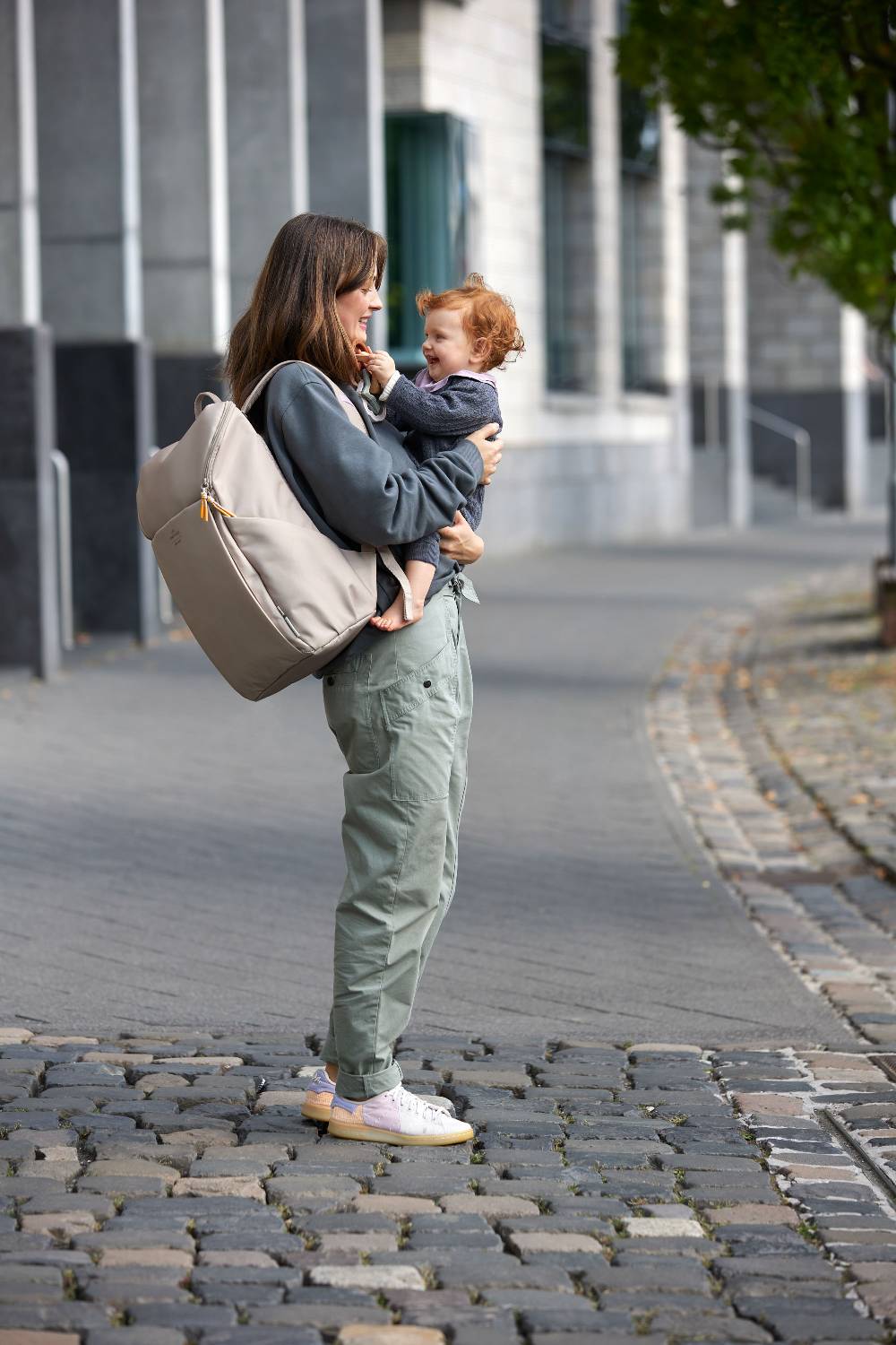 Lässig Wickelrucksack - Slender Up Backpack, Taupe Wochenangebot
