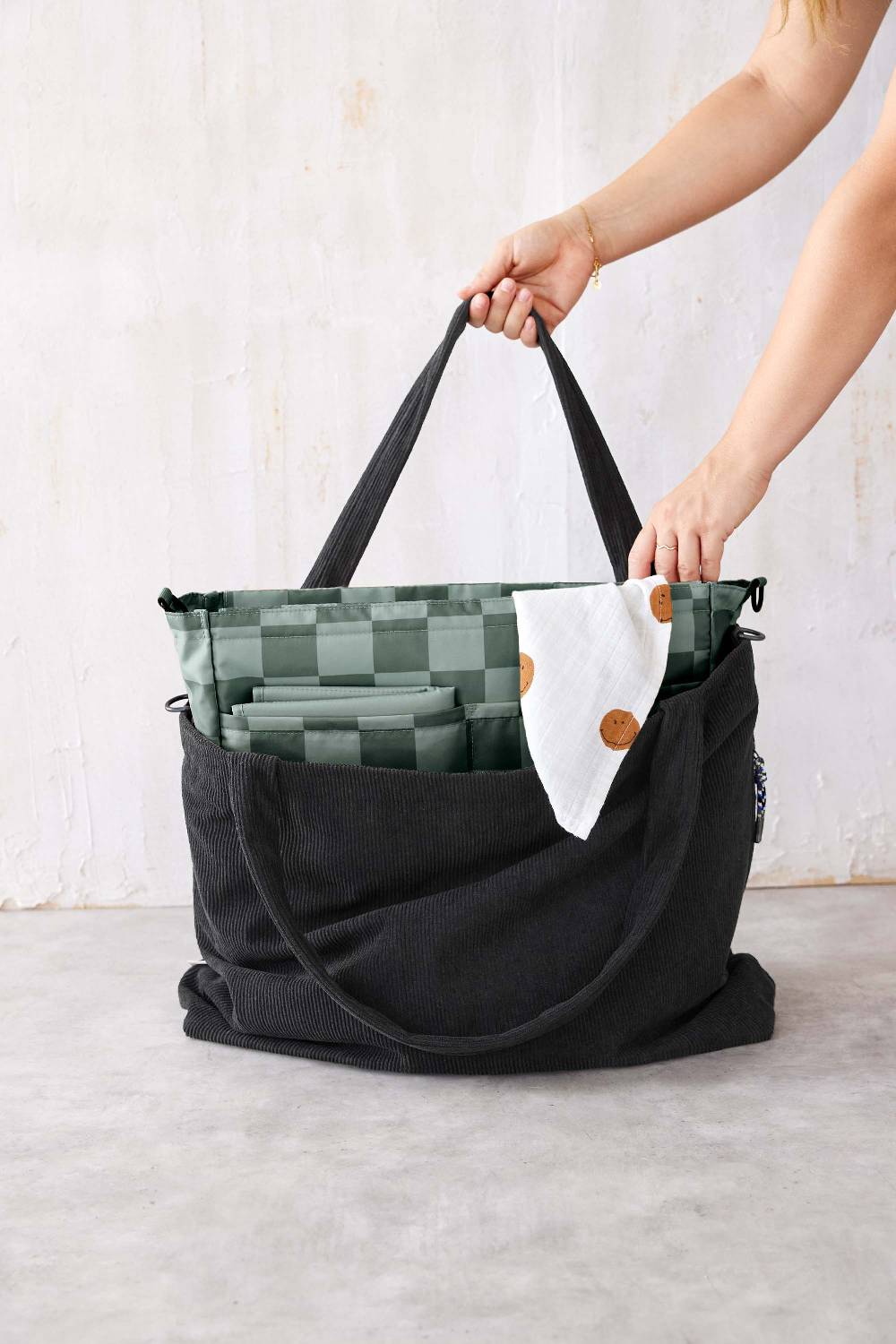 Lässig Shopper MIX - Cord, Schwarz Zeitbegrenzte Promotion