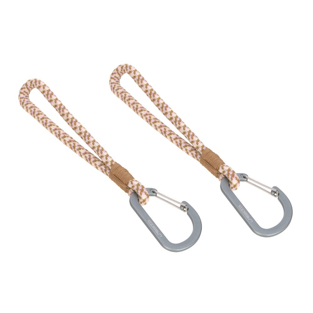 Lässig Kinderwagenhaken 2er Set - Karabiner, Beige Vanille Sonderangebot der Fabrik